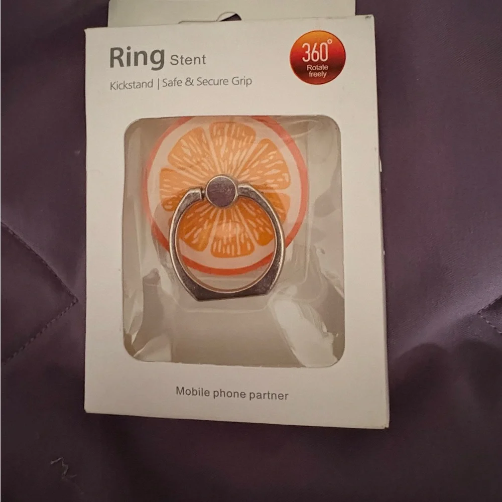 White Phone Ring Stent Kickstand